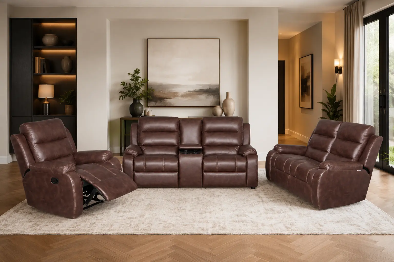 Lola Piece Recliner Brown