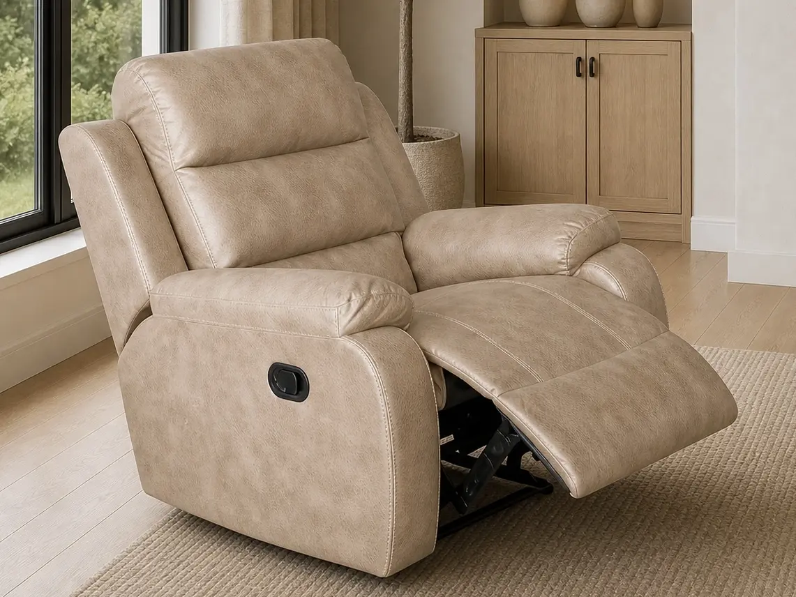 Lola Single Recliner Beige