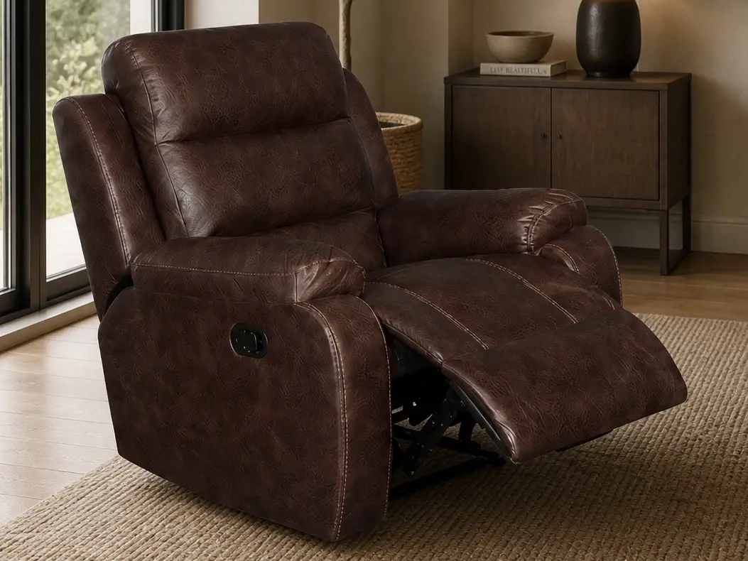 Lola Single Recliner Brown