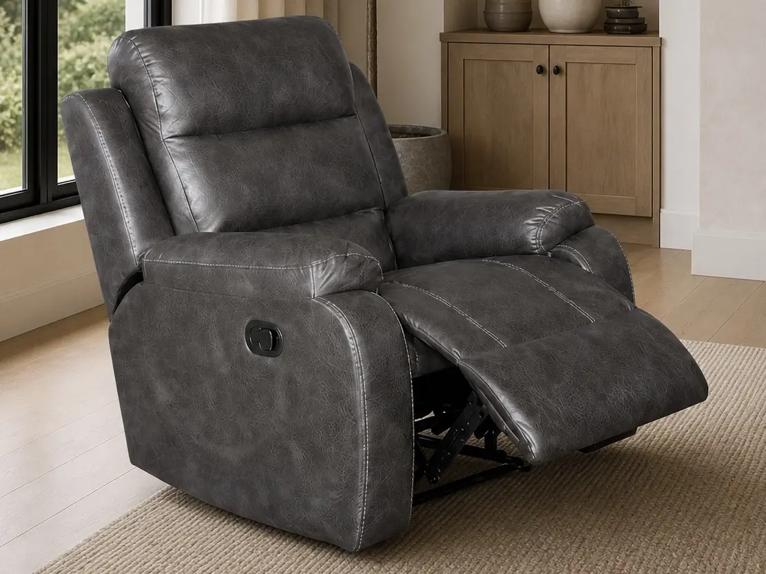 Lola Single Recliner Grey